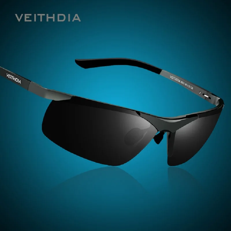 VEITHDIA Sports Cycling Sunglasses Men Brand Designer Polarized UV400 Outdoor Rectangle Aluminum Male Sun Glasses Eyewear 6501