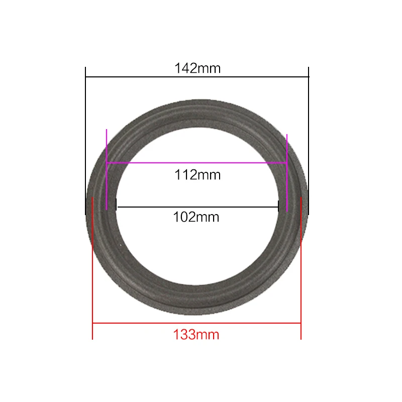 GHXAMP 2PCS 5.5 INCH BASS Speaker Foam Side KTV Woofer Speaker Repair Accessories DIY sponge side edge ring circle