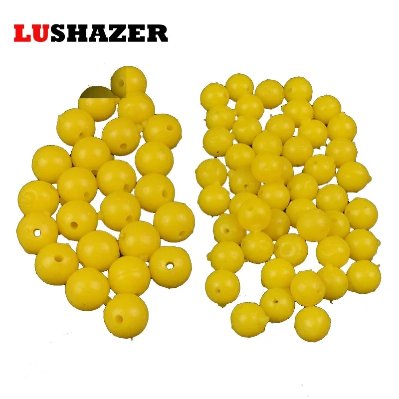 30-50pcs/lot Fishing Floating Beads lure Corn flavor Space Beans 0.8mm 1mm round Balls sea Fishing lures Accessories Tackle