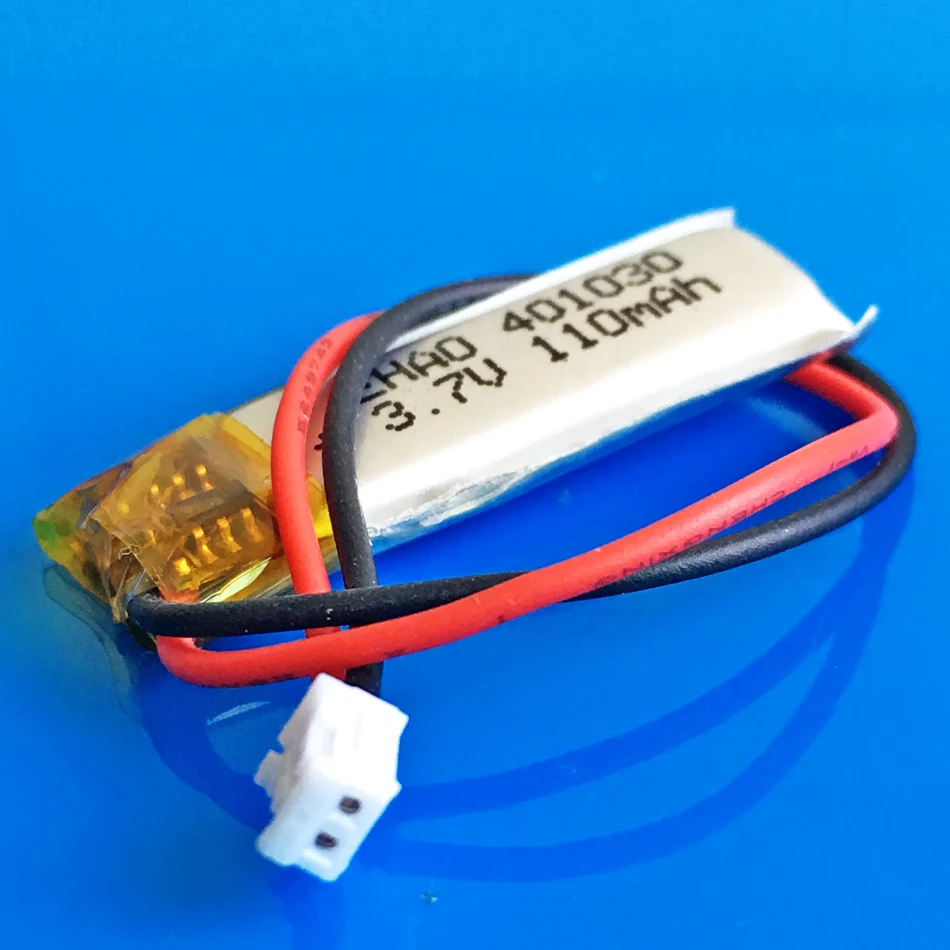 3.7V 110mAh 401030 JST 1.5mm lithium li-polymer ion rechargeable battery for MP3 MP4 GPS bluetooth headset video pen camera