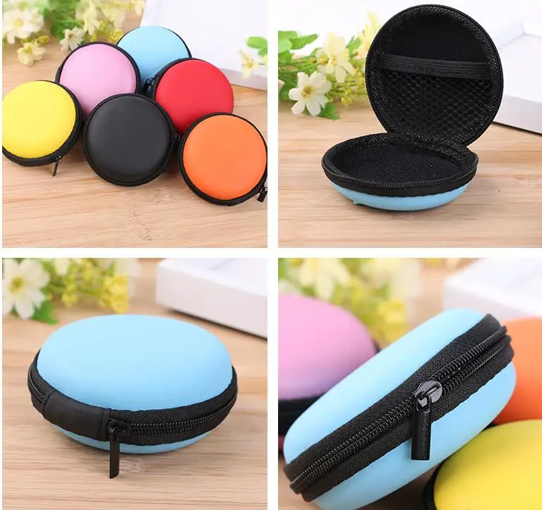 200pcs Headphones Earphone Cable Earbuds Storage Hard Case Carrying Pouch Bag SD Card Hold Box