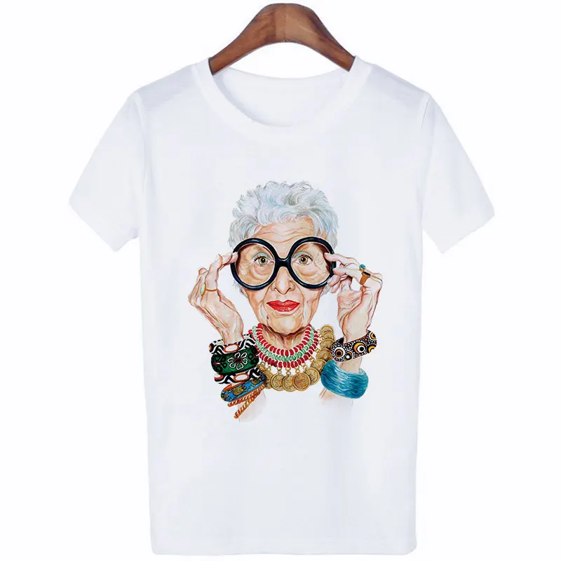 Large Size Women Summer 2021 Print Cartoon Art T-shirt Loose Casual Harajuku Streetwear Short Sleeve O-Neck Female T-shirt Tops