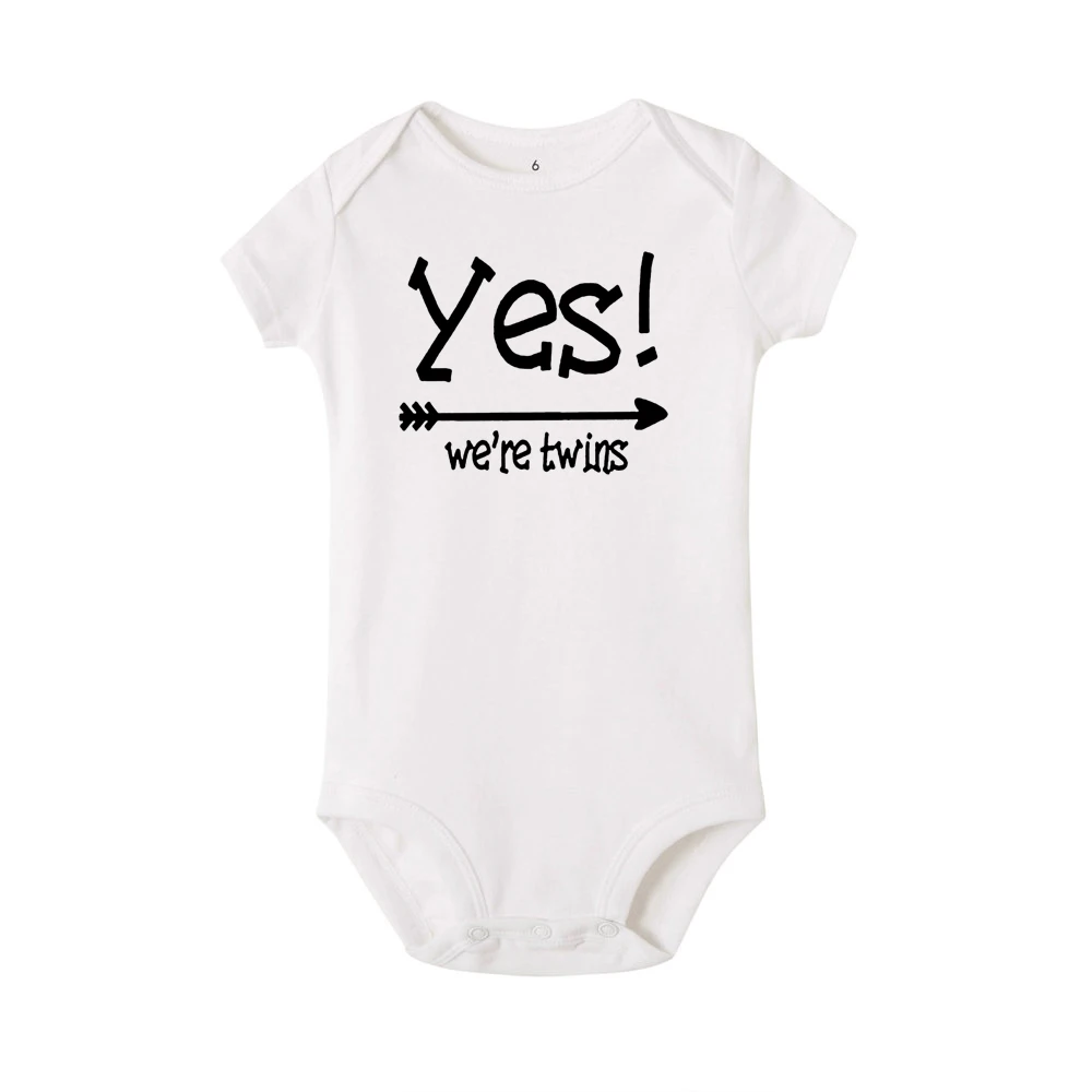 Set of 2 Matching Baby Bodysuits Twins Baby Clothing Baby Body Twins YES! We\'re Twins NO! We\'re Not Identical 0-24M