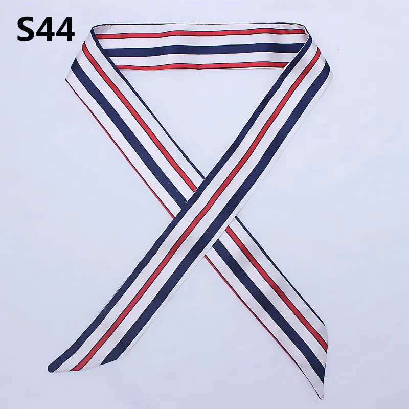 47 Colors Brand Bandana Small Silk Bag Scarf Women Head Hijab Scarf Long Skinny Scarves For Ladies Fashion Headband