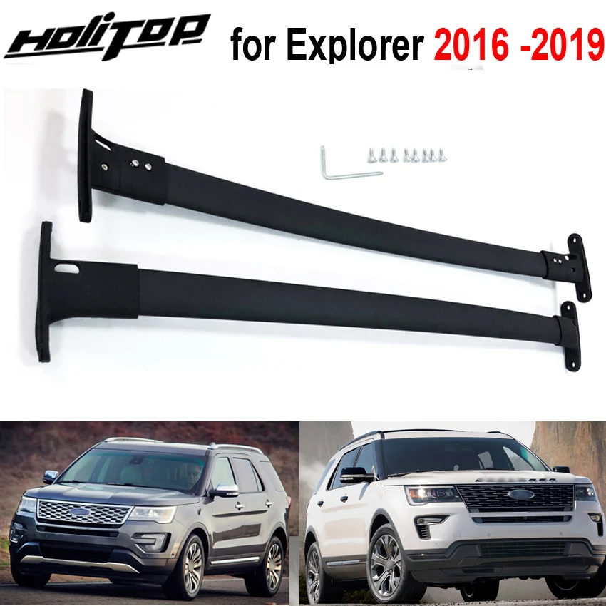 

OE luggage bar roof bar cross bar for Ford Explorer 2016-2019,50% aluminum alloy+50%ABS plastic, original style,for decoration