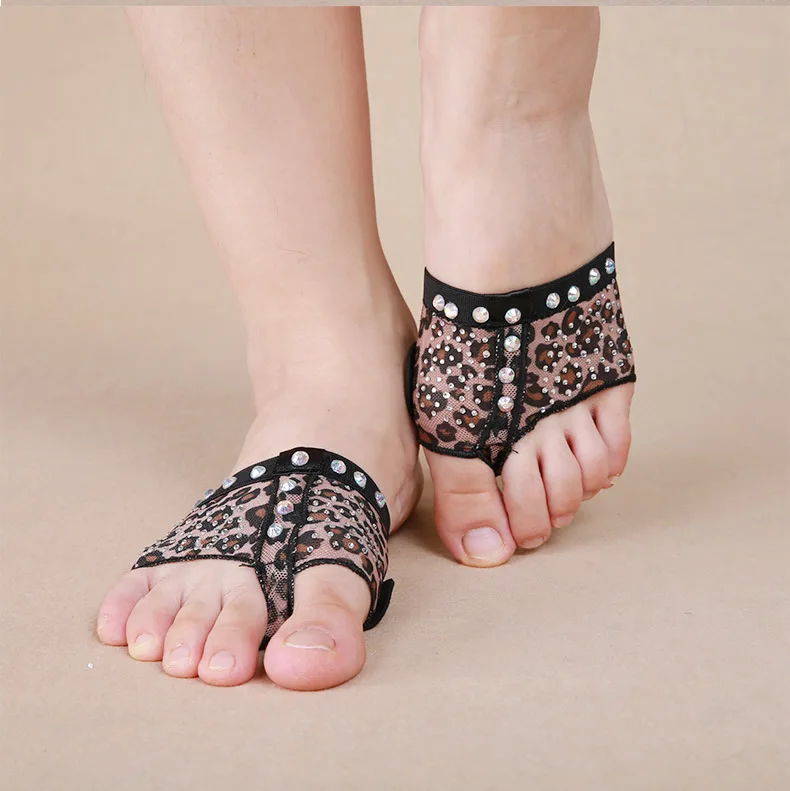 Wholesale belly dance 5 holes foot thong dance shoes foot half sun diamond decorated size 34 - 41 (us3.5 - 10.5) S,M,L,XL