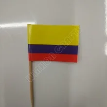 Mini Colombia Toothpick Flag 500 Pcs Paper Food Picks Cake Toothpicks Paper flags Party Cupcake Decoration Fruit Cocktail Sticks