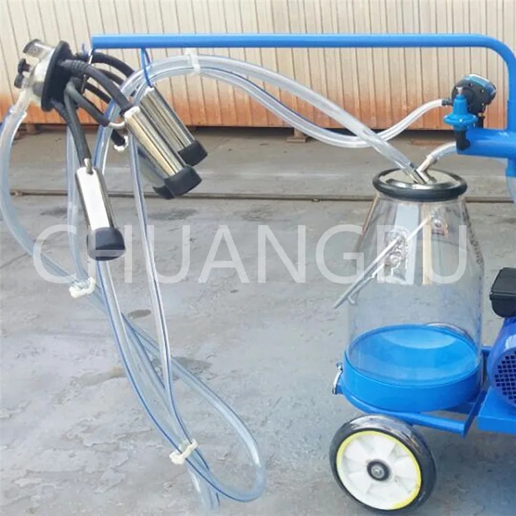 transparent milk bucket small piston pump milking machine