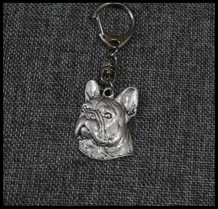 french BullDog Keychain Popular  handmade delicated carved Key Chain Key Ring fast delivery