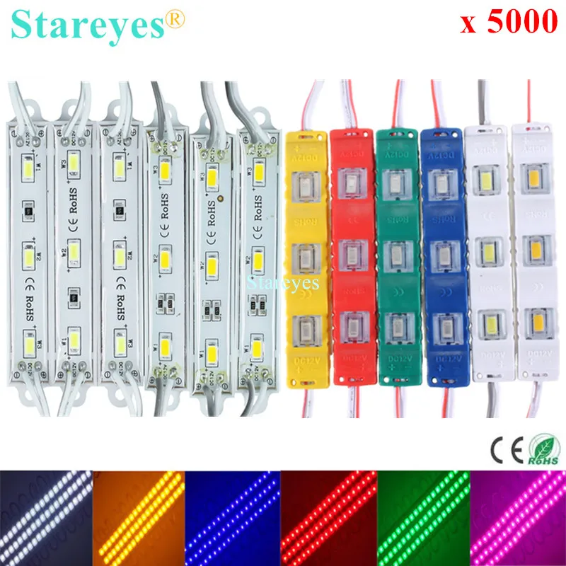 5000 Pcs SMD 5630 5730 3 LED DC12V LED Module IP63 IP65 Waterproof Advertisement LED Advertising lamp bulb strip signboard Light