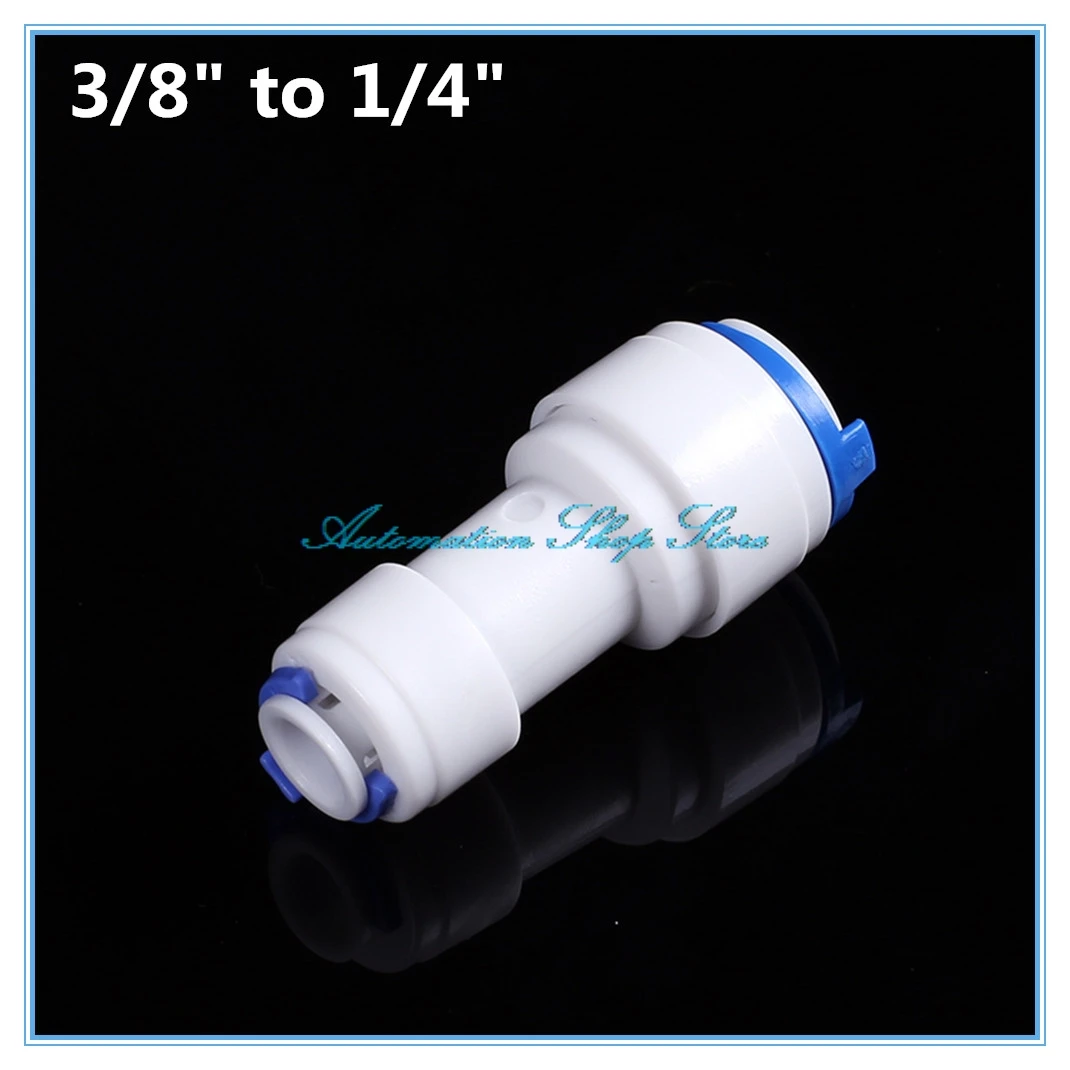 

5Pcs 3/8" X 1/4" OD Tube RO Water Reverse Osmosis Aquarium System Straight Reducing Union Connector Fitting