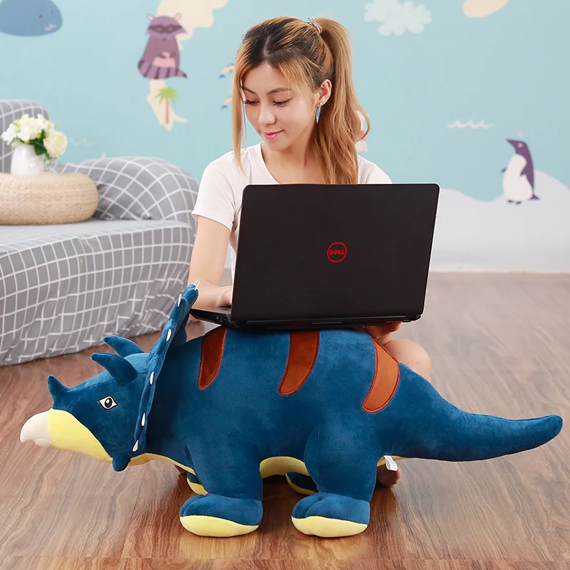 

new creative triceratops toy stuffed blue dinosaur toy doll gift about 90cm