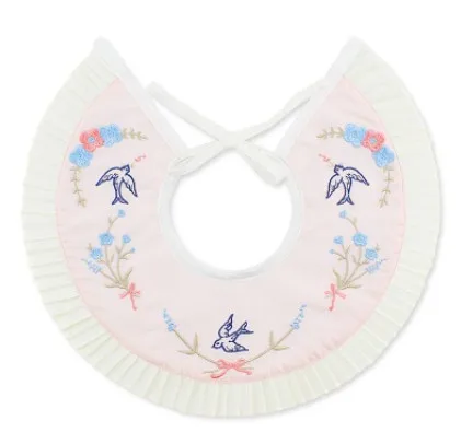 

Baby Bibs Bandana Burp Cotton Lace Pink and White Baby Girl Bibs Lovely Cute Embroidery Bib Infant Babador Saliva Towels