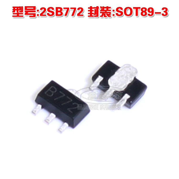 Baru 2SB772 SOT89-3 Layar Sutra B772 SMD Transistor 3A 30V Saklar Penguat Audio