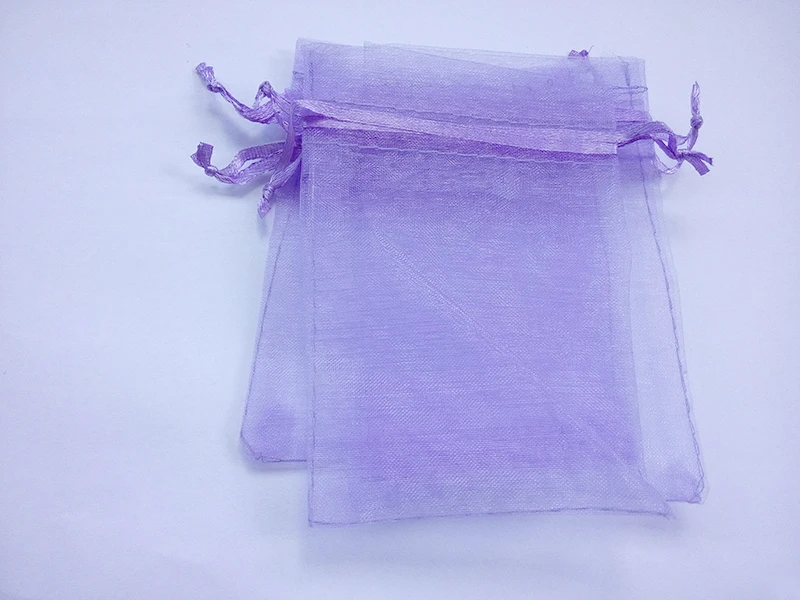 1000pcs 13*18 Purple gift bags for jewelry/wedding/christmas/birthday Organza Bags with handles Packaging Yarn bag