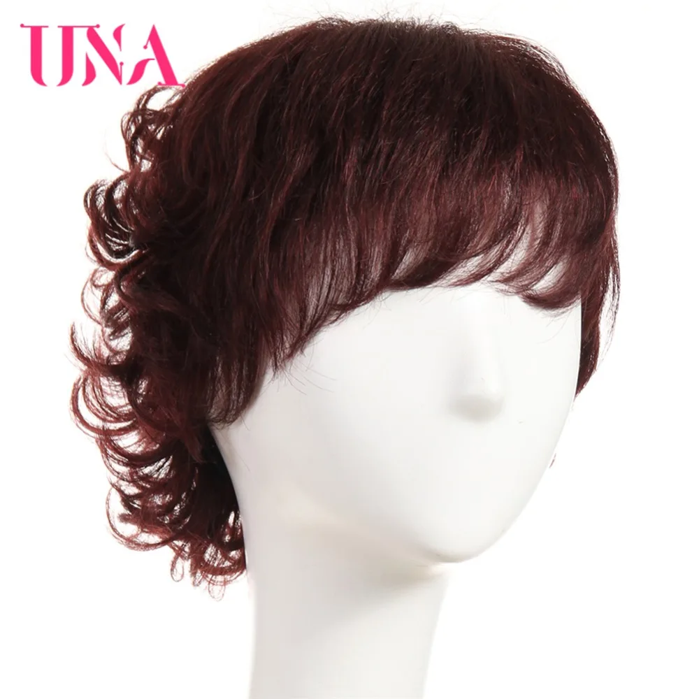 UNA-Perruques bouclées Funmi pour femmes, cheveux humains malaisiens non remy, densité 150%, #1 # 1B #2 #4 #27 #30 #33 # 99J # BURG #350 #2/33