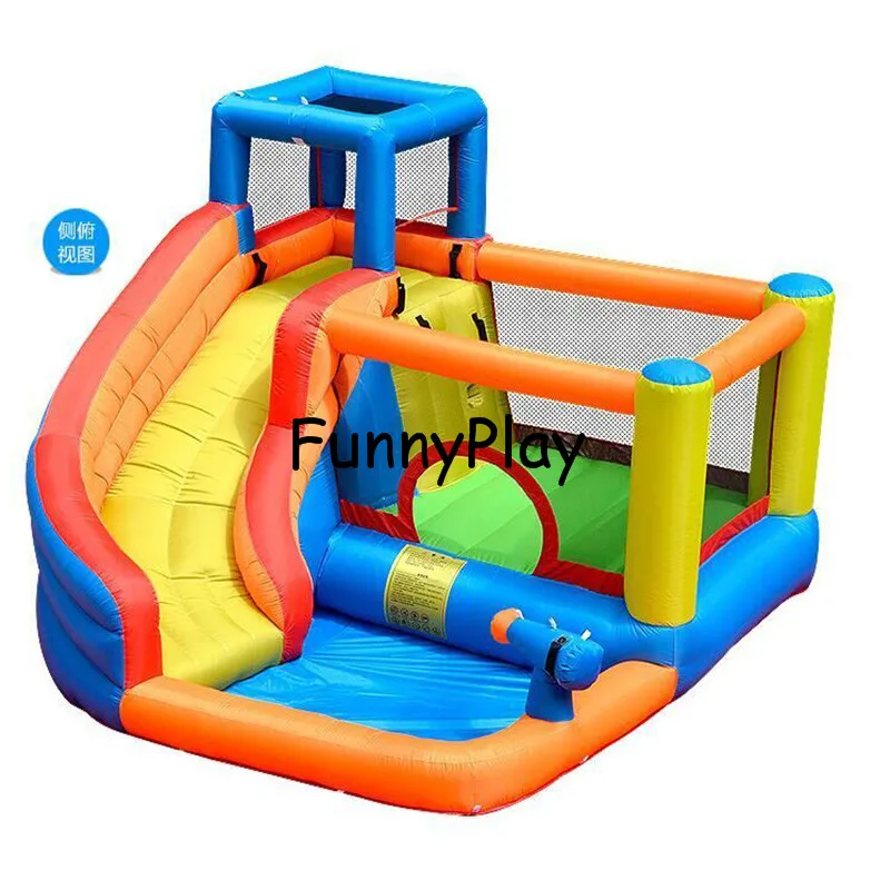 

Indoor Playground for kids with Free CE blower,Free Shipping Inflatable Mini Bouncer Slide,jumping castle with slide and pool