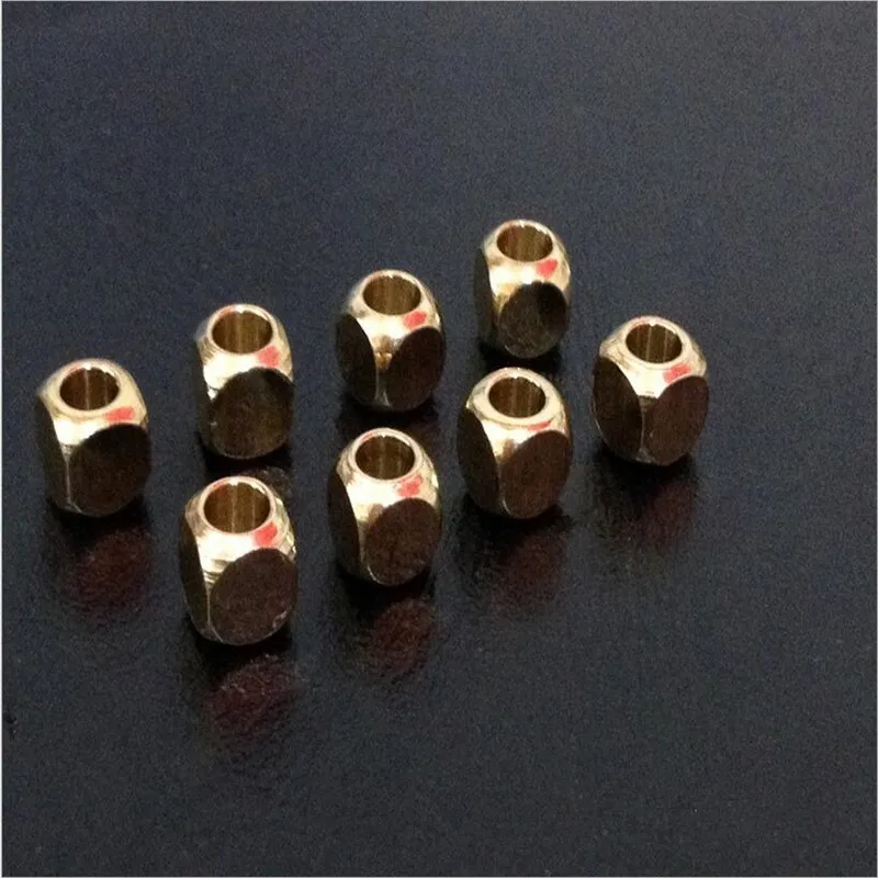 50pcs/lot 2//3/4/5/6mm Brass Square Metal Loose Spacer Beads Fit Bracelet Necklace DIY Jewelry Making Accessories Z367