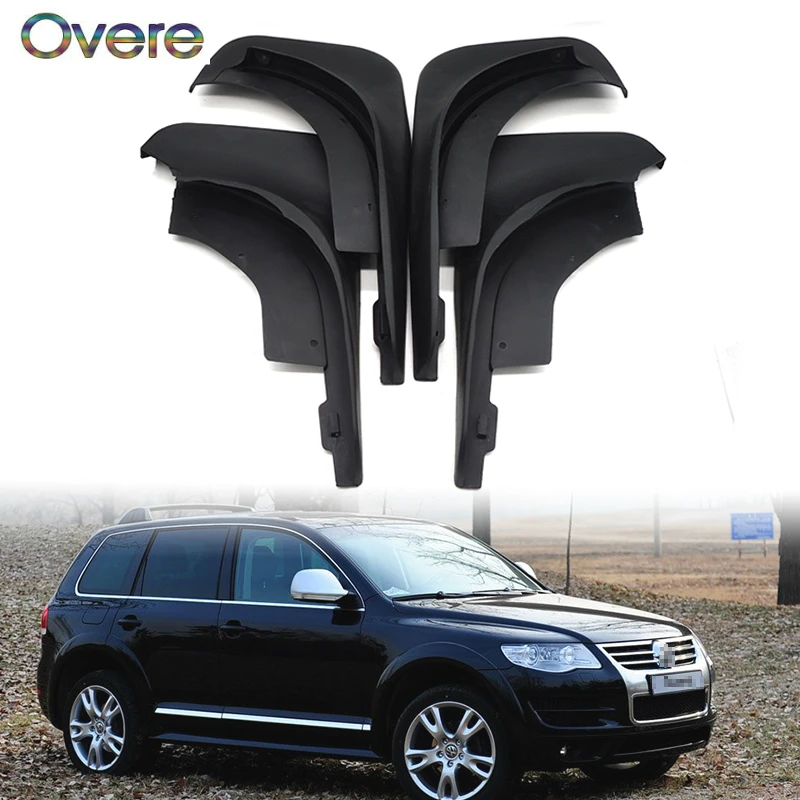 

OVERE Car Front Rear Mudguards For VW Touareg Mk1 2008 2009 2010 Facelift Volkswagen Car-styling 1Set Mudflap Accessories Fender