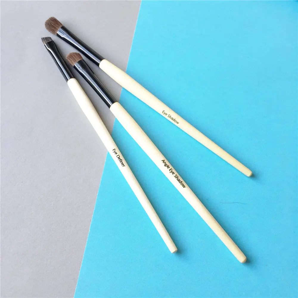 Manico in legno ombretto Anlged ombretto Eye Definer pennelli per trucco pennello per sfumare sopracciglia strumento applicatore per trucco di bellezza