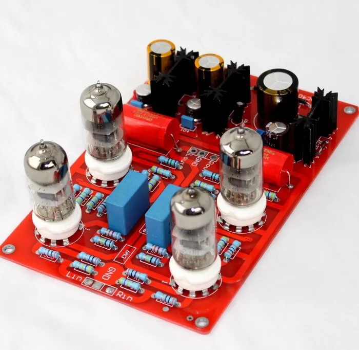 AC12V 20วัตต์6N3*4ชิ้นหลอดpre-เครื่องขยายเสียงคณะกรรมการ/สมบูรณ์สูญญากาศหลอด6N3ขยายคณะกรรมการ