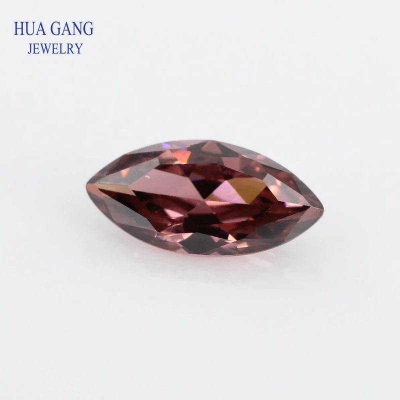 5A Rhodolite Marquise Shape Brilliant Cut CZ Stone Synthetic Gems Cubic Zirconia For Jewelry Size 1.5x3~8x16mm