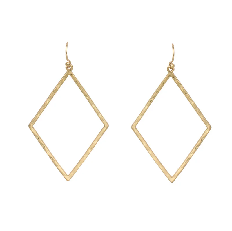 ZWPON 2020 Cheap Zinc Alloy Geomatric Rhombus Dangle Earrings for Women