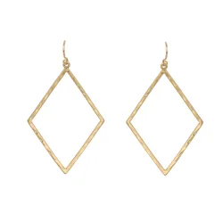 ZWPON 2020 Cheap Zinc Alloy Geomatric Rhombus Dangle Earrings for Women