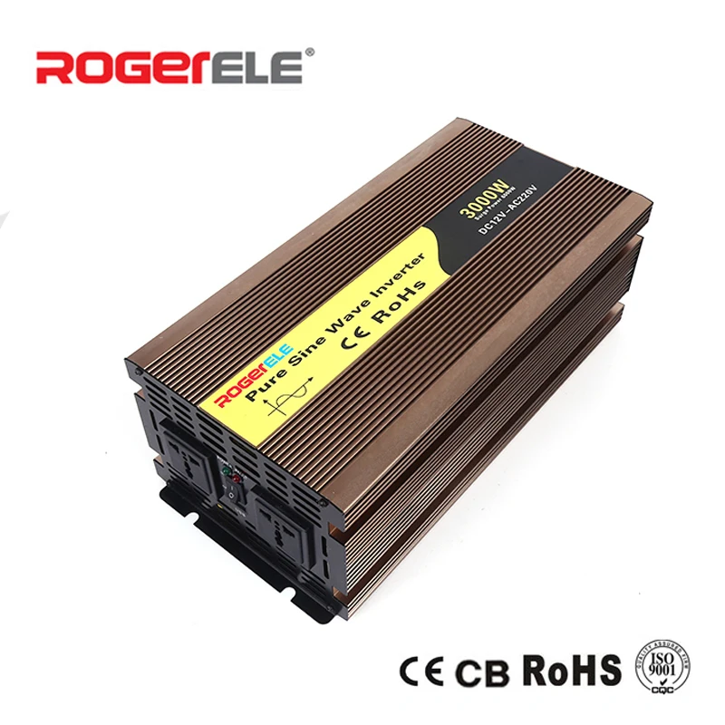 3000W 12VDC/24VDC to 110VAC/220VAC Pure Sine Wave Inverter