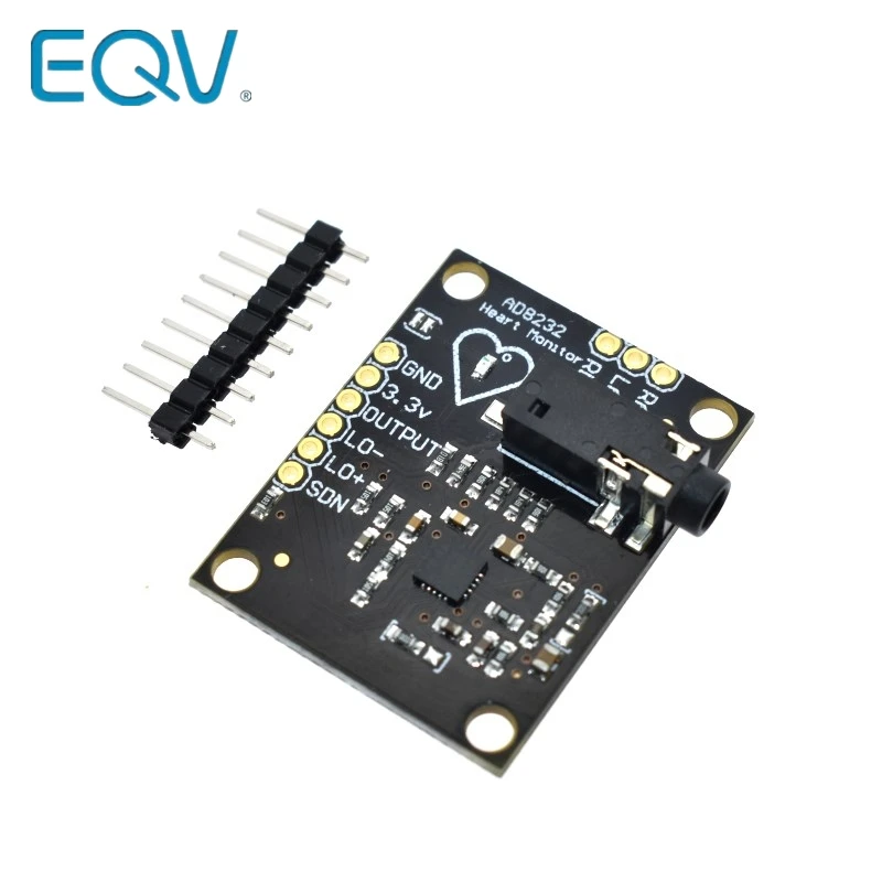 EQV Ecg module AD8232 ecg measurement pulse heart ecg monitoring sensor module kit for Arduino UNO R3