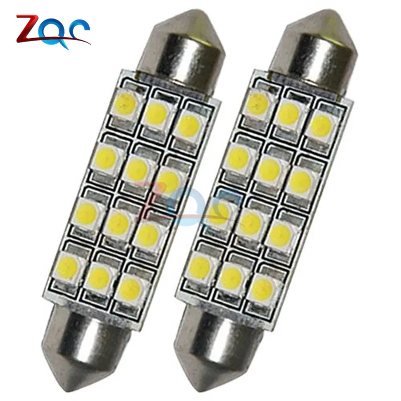 

5pcs New Car Dome 12 3528-SMD LED Bulb Light Interior Festoon Lamp 40mm White Great