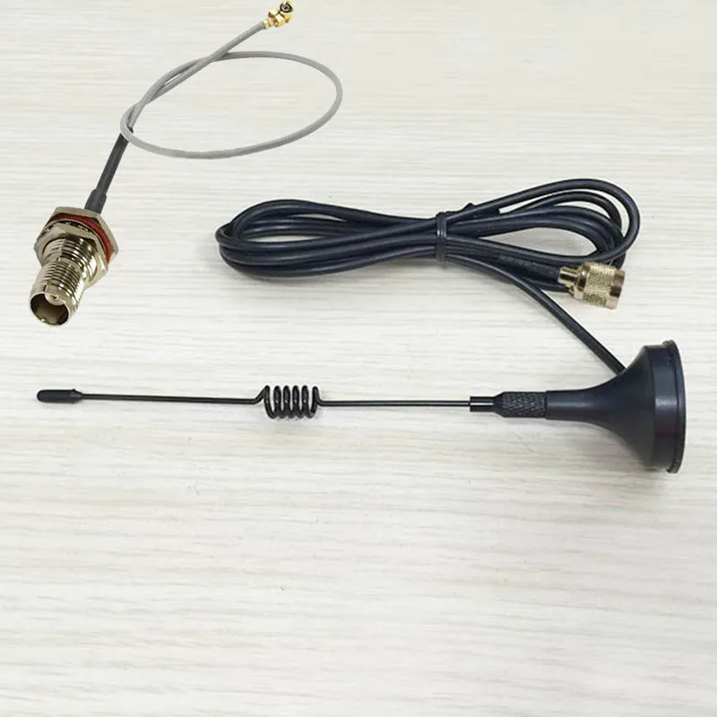 

2.4Ghz 3dbi wifi antenna with magnetic base extension cable 1.5m TNC male connector + TNC female bulkhead switch ufl/ipx Cable