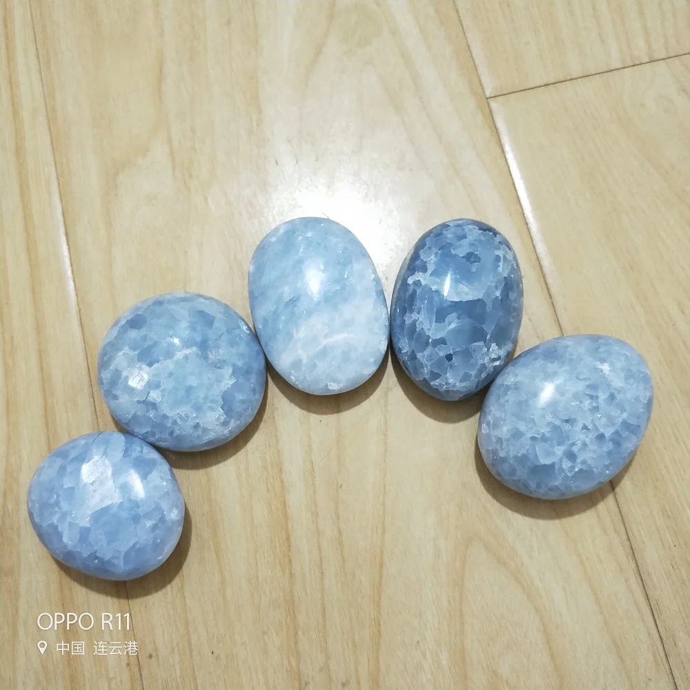 Natural Celestite Palmstone Ornamen Jewelry Home Decor Raw Crystals Home Decor Crafts Energy Healing Energy Stone Gifts