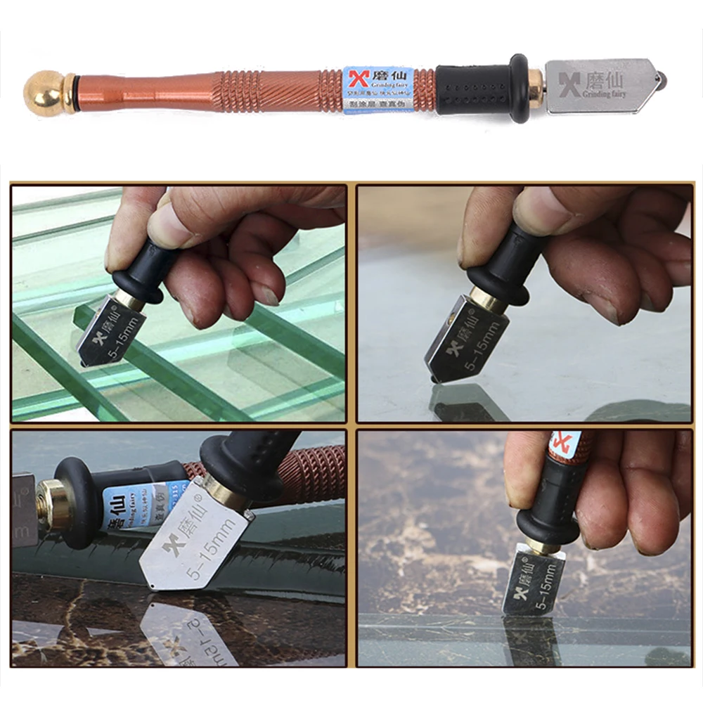 1pcs High Quality Diamond Glass Cutter Alloy Cutting Wheel Metal Handle Head for glass mirror tile etc cutting Glass knife tools