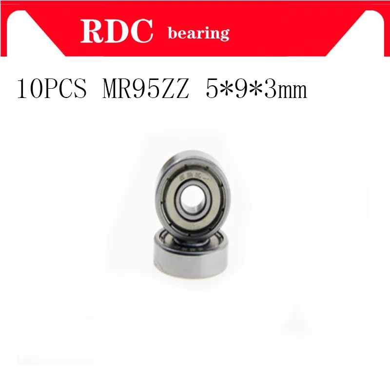 

10pcs/Lot ABEC-5 L-950ZZ MR95ZZ MR95Z MR95-2Z MR95 ZZ 5x9x3 mm Metal seal Miniature High quality Deep Groove Ball Bearing