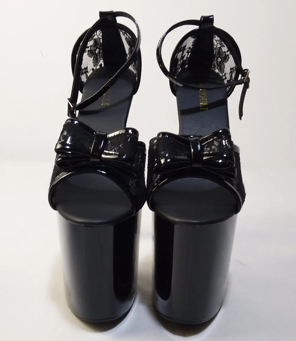 The new mesh fabric, bow-tie shoes, 20cm high stilettos, waterproof stand and painted sandals