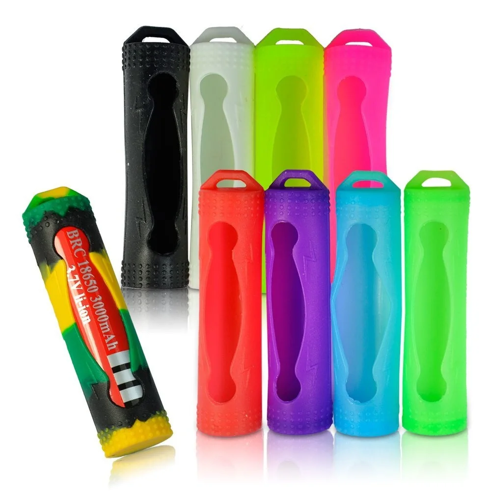 50pcs/lot MasterFire 18650 Battery Holder 18650 Batteries Silicone Case Protective Cover Colorful Soft Rubber Skin Bag