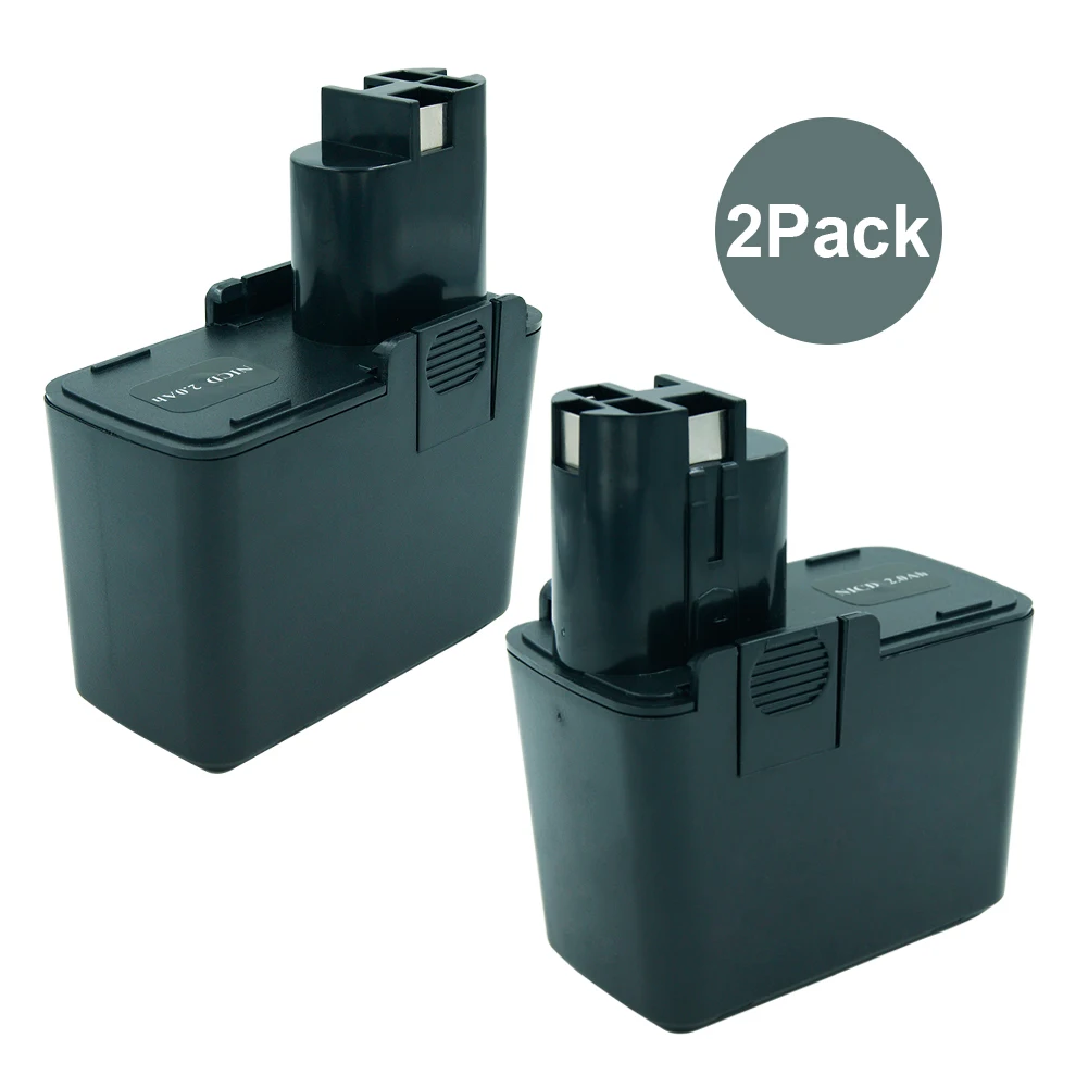 2PCS 9.6V 2000mAh Ni-CD Rechargeable Battery for Bosch Power Tool BAT001 2607335037 2607335072 2607335152