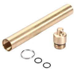 Brass Airtight Watertight Storage Container Dry Box Seal Bottle Case Capsule Pill Fob Emergency Medicine Match Toothpick Holder