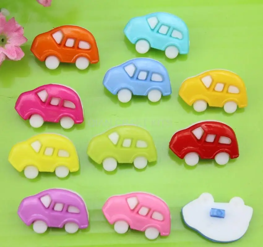 

set of 200pcs big combined buttons 25mm shiny kawaii CARS Buttons car earrings children DIY scrapbooks deco-LK0033