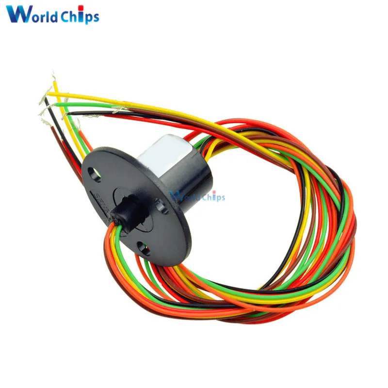 12.5mm 300Rpm 6 Wires CIRCUITSx2A Capsule Slip Ring AC 240V for Monitor Robotic