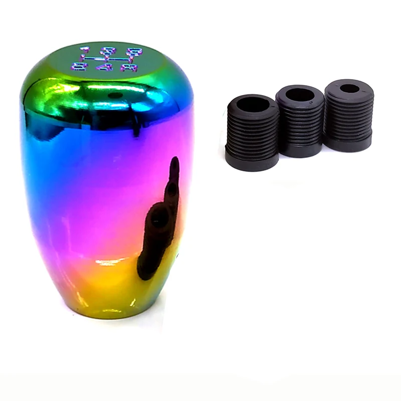 Universal NEO Chrome 5 Speed Car Gear Shift Knob for Manual Transmission Aluminum Alloy Automatic Gear lever M8 M10 M12