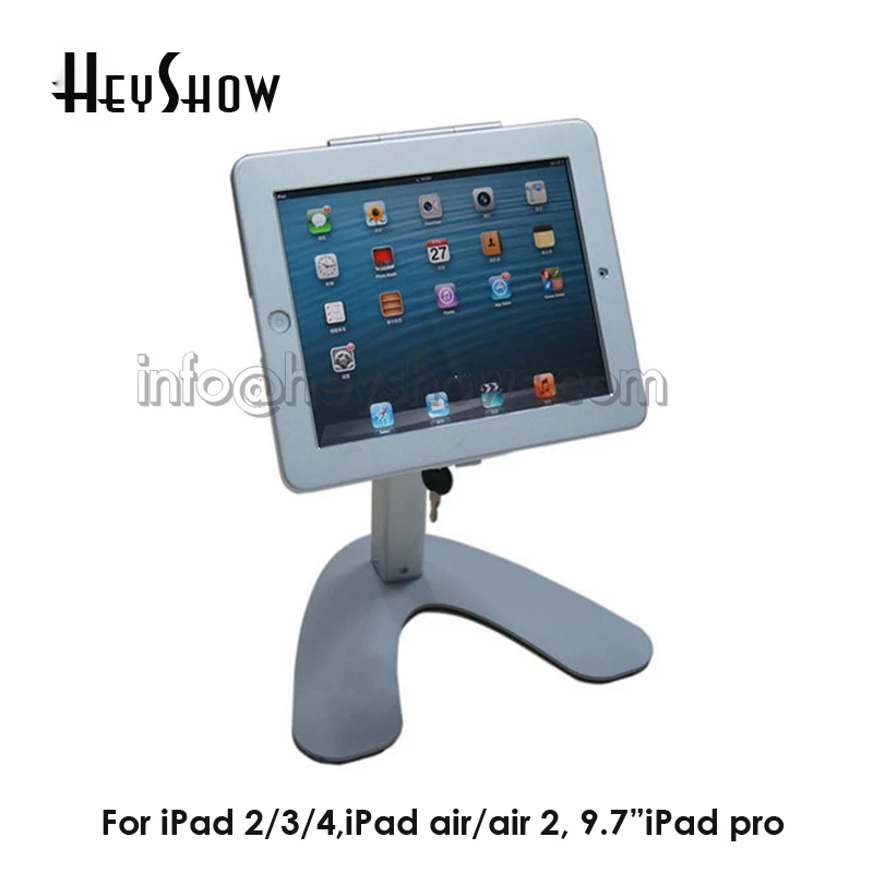 Metal Anti-Theft Device Case with Lock - Computer Alarm Holder Security Display Stand for iPad 2 3 4 Air Tablet