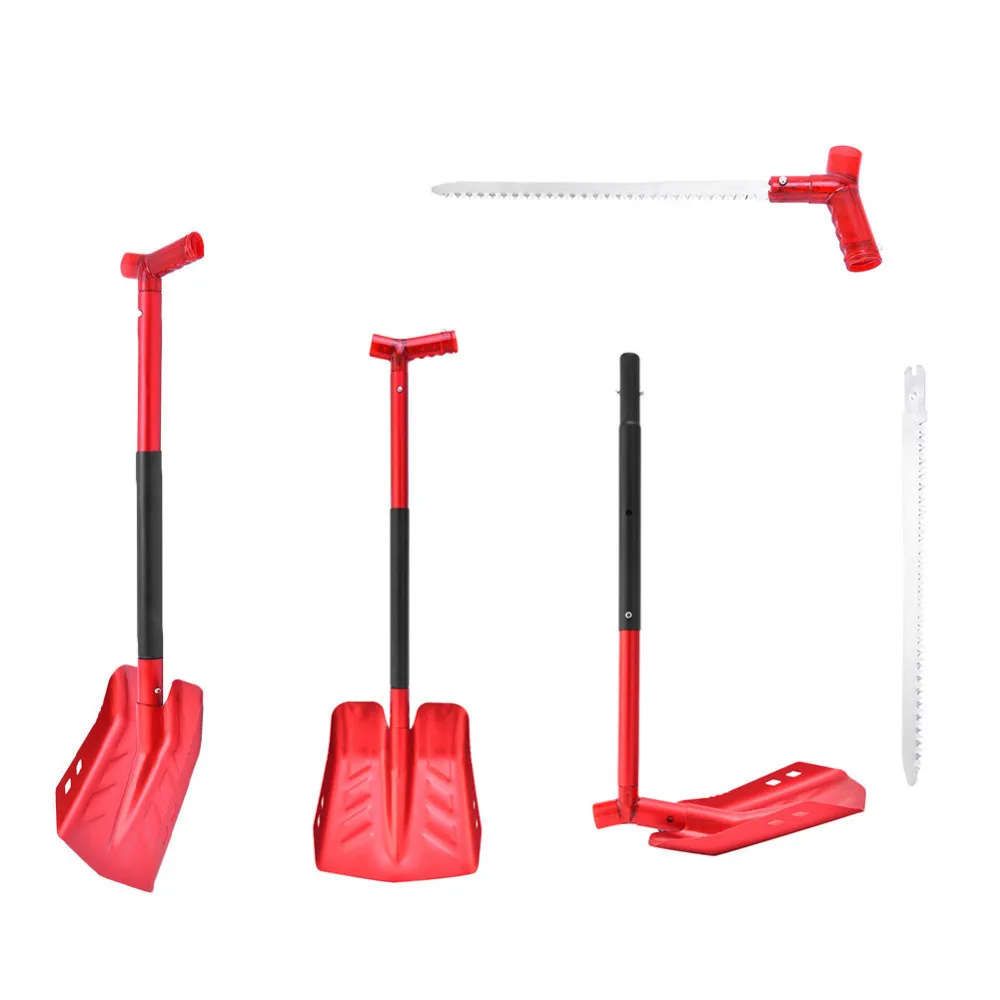 Enhanced XL Aluminum Alloy Telescopic Snow Shovel Portable Shovel With Cutter Saw Car Snow Ice Scraper for Breaking Sawing Ice