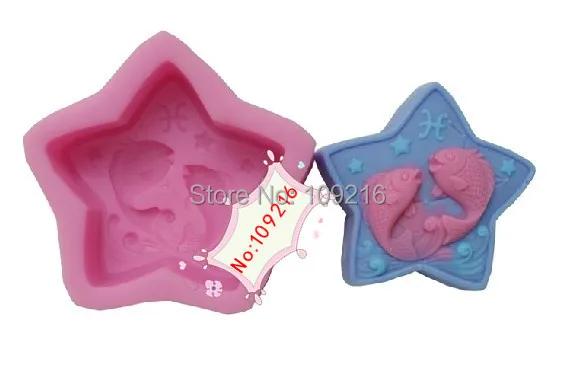 wholesale!!!1pcs Constellation Series Pisces(R1364) Silicone Handmade Soap Mold Crafts DIY Mold