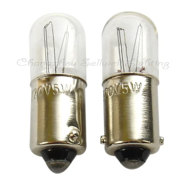 Miniature bulb 220v 5w ba9 s t10x28 a049 sellwell lighting