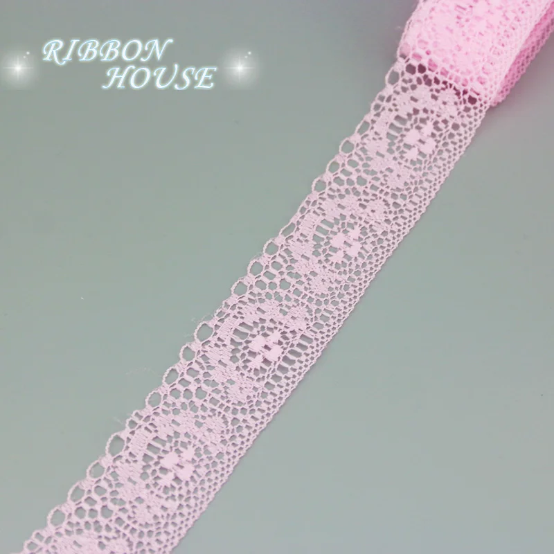 (10 yards/roll) pink lace fabric Webbing Decoration Lovely gift packing Material