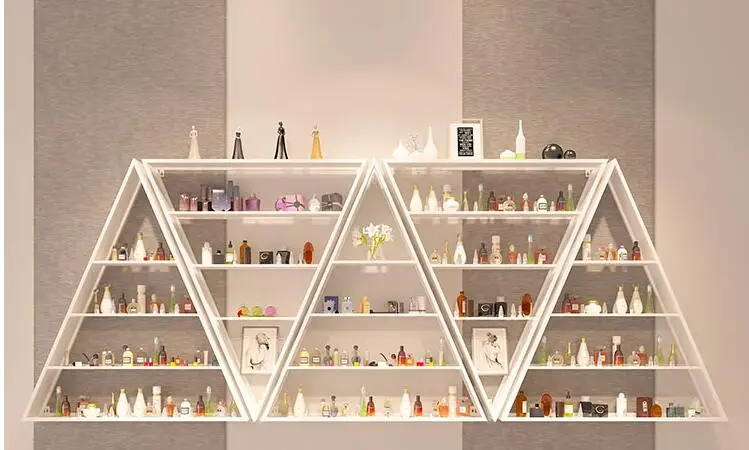 Nail Art Display Nail Polish Plastic Shelf Nail Polish Shelf Cosmetics Store Display Cabinet Shelf Wall Shelf.