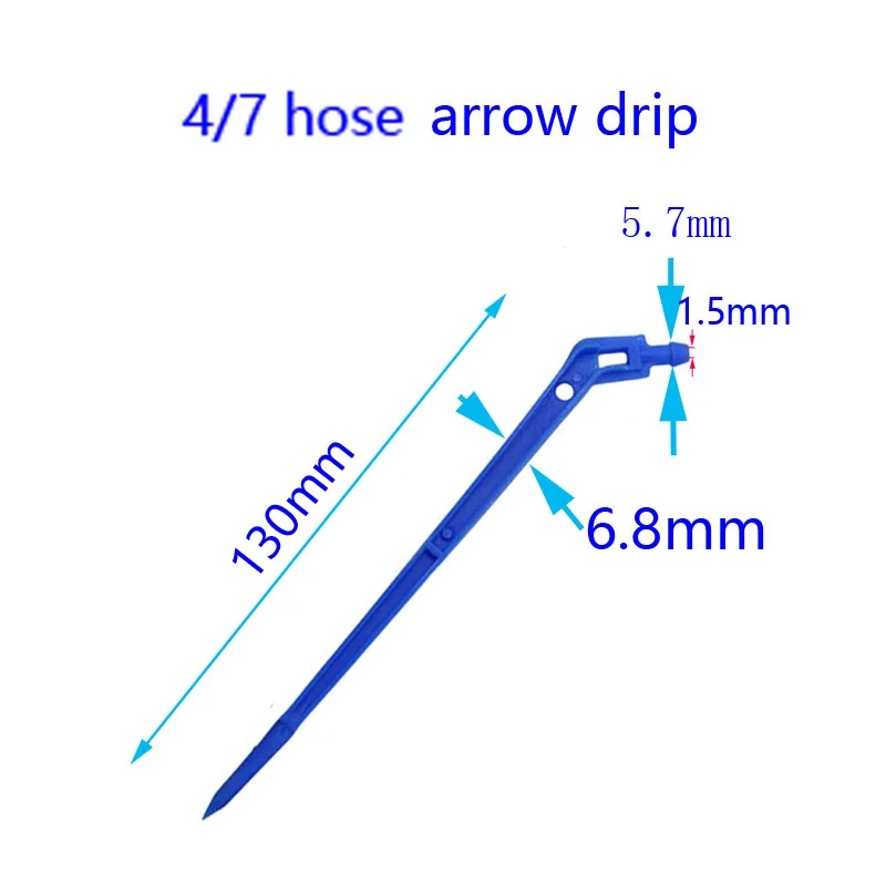 1/4 Arrow Drip Emitter Curved Arrow Dripper Plants Bend Sprinklers Micro Irrigation System Connectors For 4/7mm Hose 15Pcs