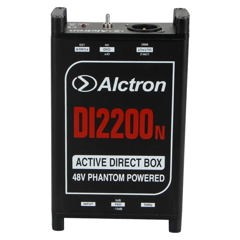 High-performance 48V Phantom Powered Active DI box Designed Alctron DI2200N for Instrument with High Output Level